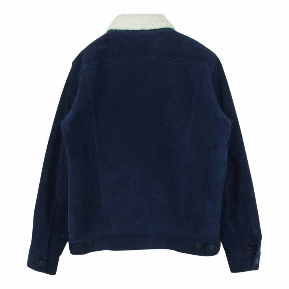 HYSTERIC GLAMOUR ヒステリックグラマー 15AW 0253LB03 スエード ランチ ジャケット ブルゾン レザー ボア ダークネイビー系 M【中古】