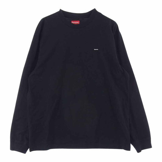 Supreme シュプリーム SMALL BOXLOGO スモール ボックスロゴ ワッペン 長袖 Tシャツ ロンT ブラック系 M【中古】