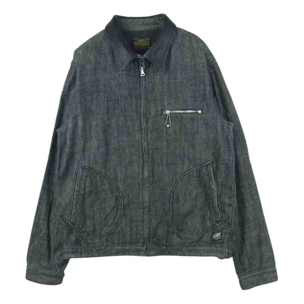 LOST CONTROL ロストコントロール LAM-J9-29 襟レザー デニム ジップ ジャケット 日本製 グレー系 3【中古】