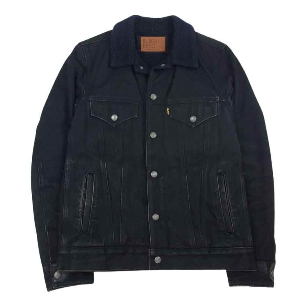 RUDE GALLERY BLACK REBEL ルードギャラリーブラックレーベル ROADJACK-IB ロードジャック デニム 裏ボア ジャケット ブラック系 M【中古】