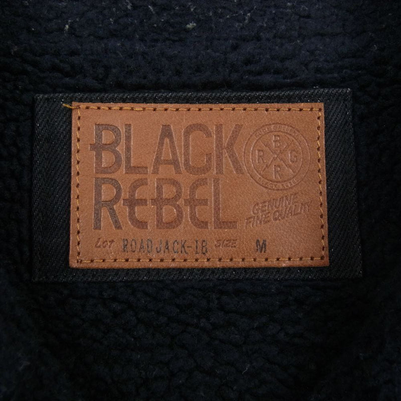 RUDE GALLERY BLACK REBEL ルードギャラリーブラックレーベル ROADJACK-IB ロードジャック デニム 裏ボア ジャケット ブラック系 M【中古】