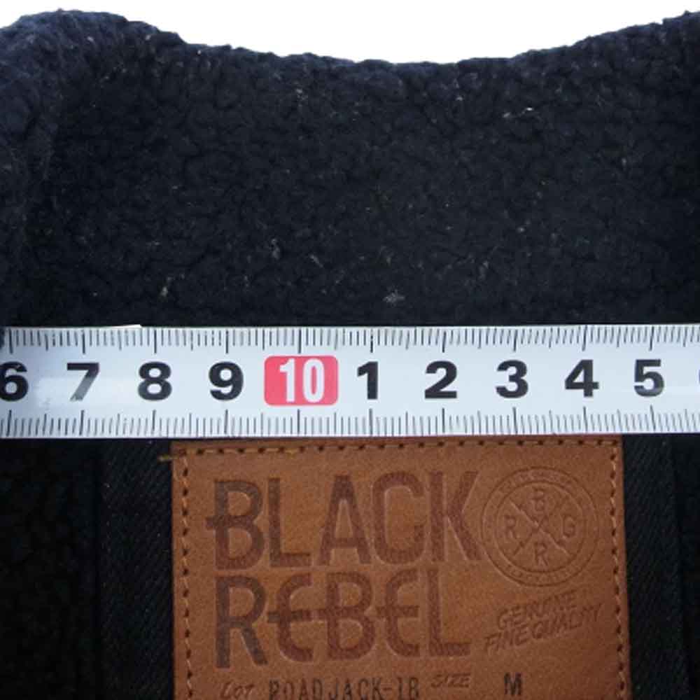 RUDE GALLERY BLACK REBEL ルードギャラリーブラックレーベル ROADJACK-IB ロードジャック デニム 裏ボア ジャケット ブラック系 M【中古】