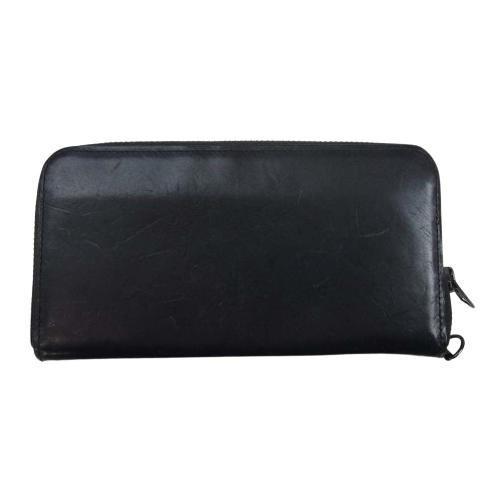 RUDE GALLERY ルードギャラリー レザー ジップ ウォレット 長財布 ブラック系【中古】