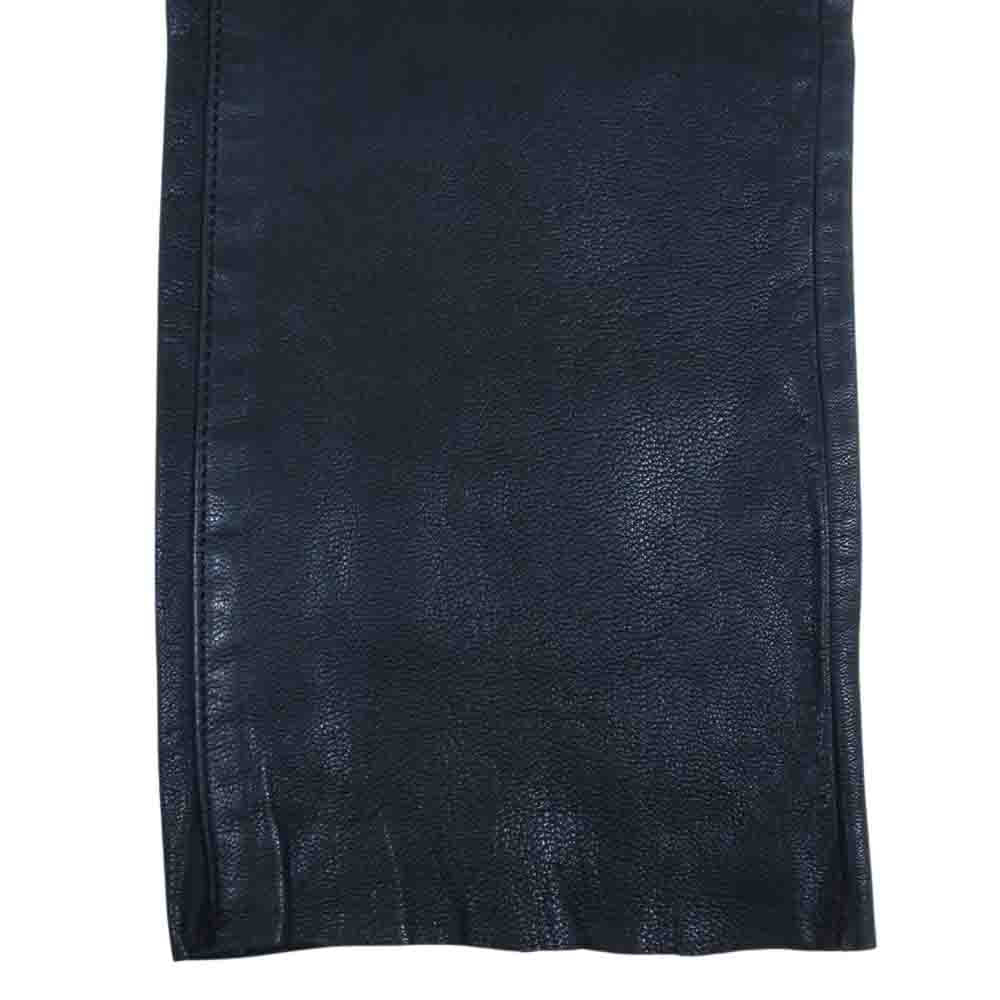 Celt&Cobra ケルト&コブラ 山羊 ゴートレザー ジップポケット スカルボタン レザーパンツ ブラック系 31【中古】