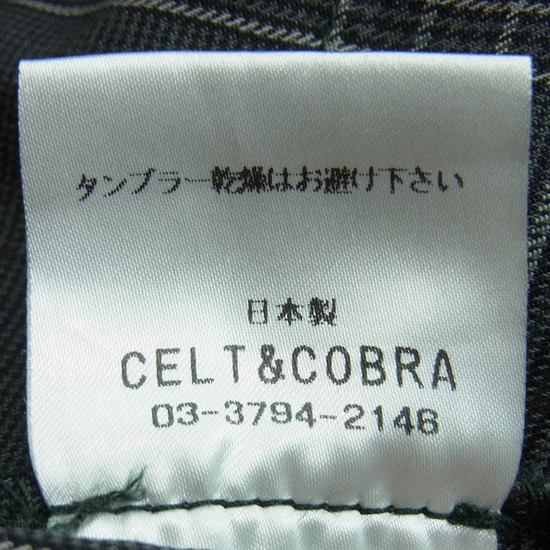 Celt&Cobra ケルト&コブラ 3STU-01 チェック ジャンプスーツ ツナギ オールインワン 日本製 グレー系 M【中古】