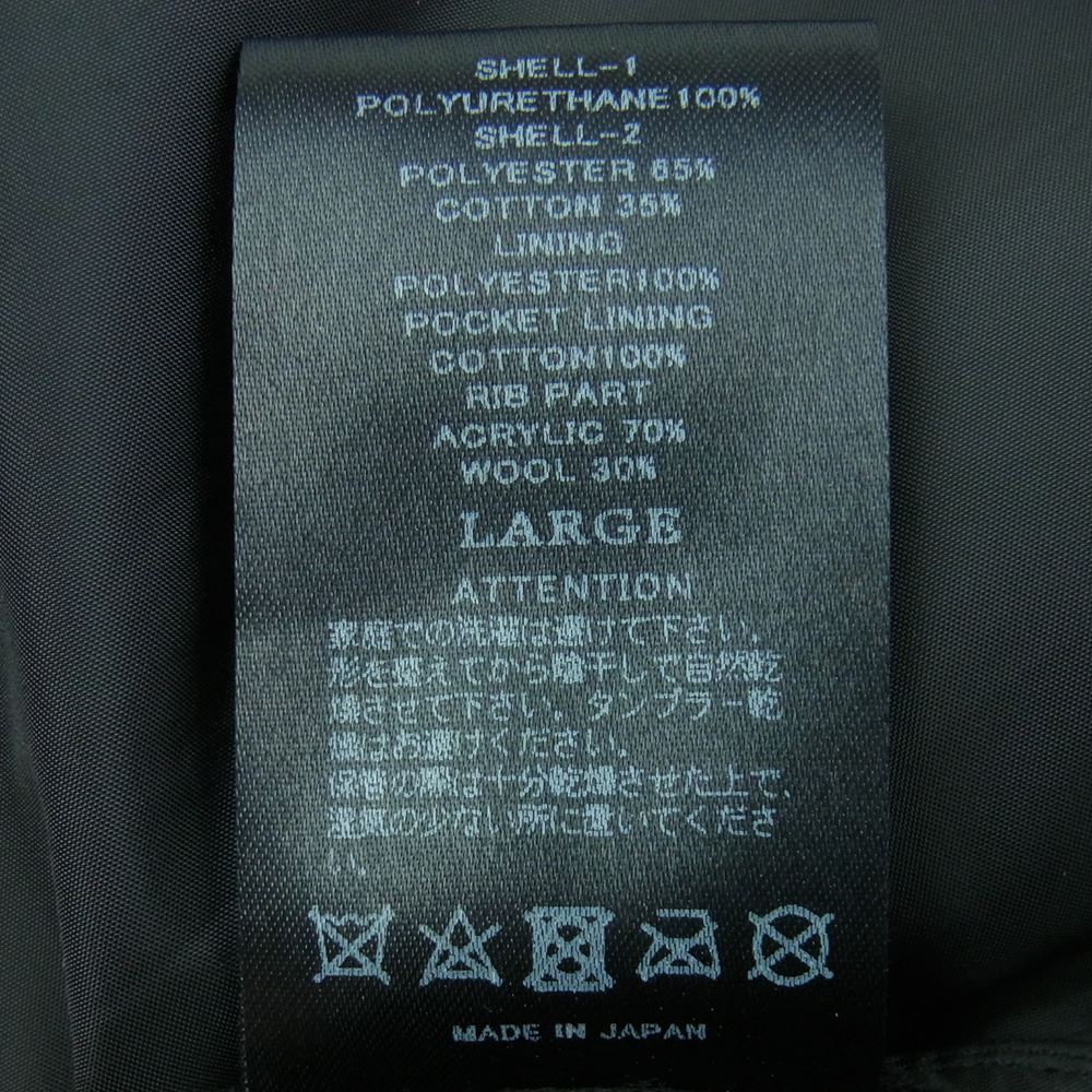 RUDE GALLERY BLACK REBEL ルードギャラリーブラックレーベル 18AW 中綿 レザー レーシング ジャケット 日本製 ブラック系 L【中古】