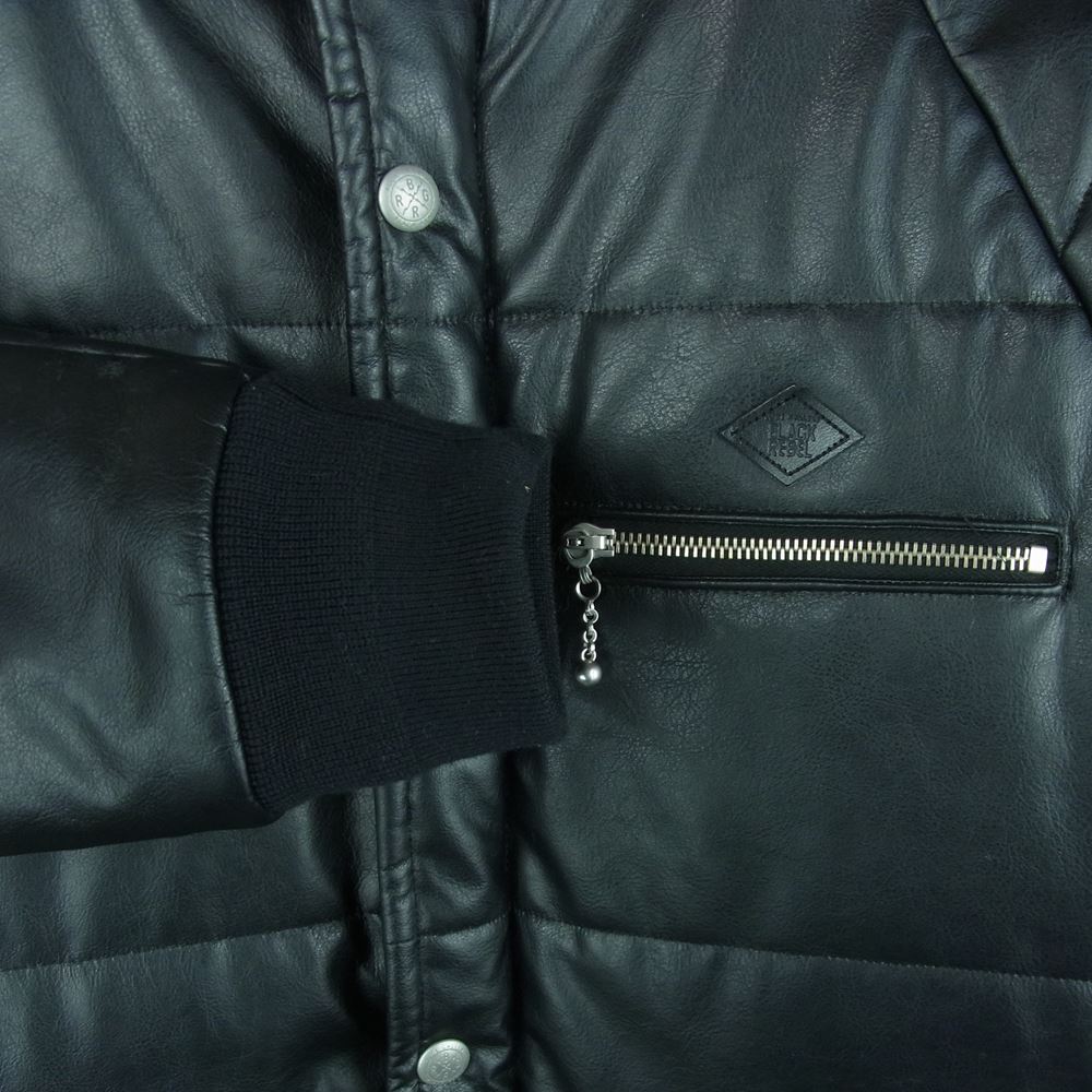 RUDE GALLERY BLACK REBEL ルードギャラリーブラックレーベル 18AW 中綿 レザー レーシング ジャケット 日本製 ブラック系 L【中古】