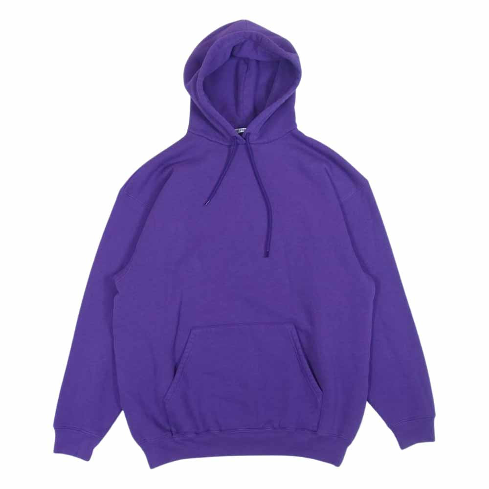 BALENCIAGA バレンシアガ 556113 18年 バックロゴ オーバーサイズ プルオーバー パーカー パープル系 S【美品】【中古】