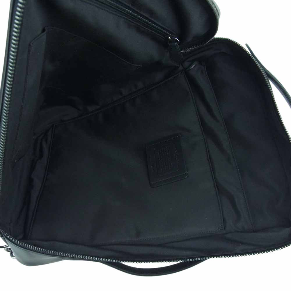 COACH コーチ C9584 グラハム コンバーチブル バックパック シグネチャー レザー リュック ブラック系【中古】