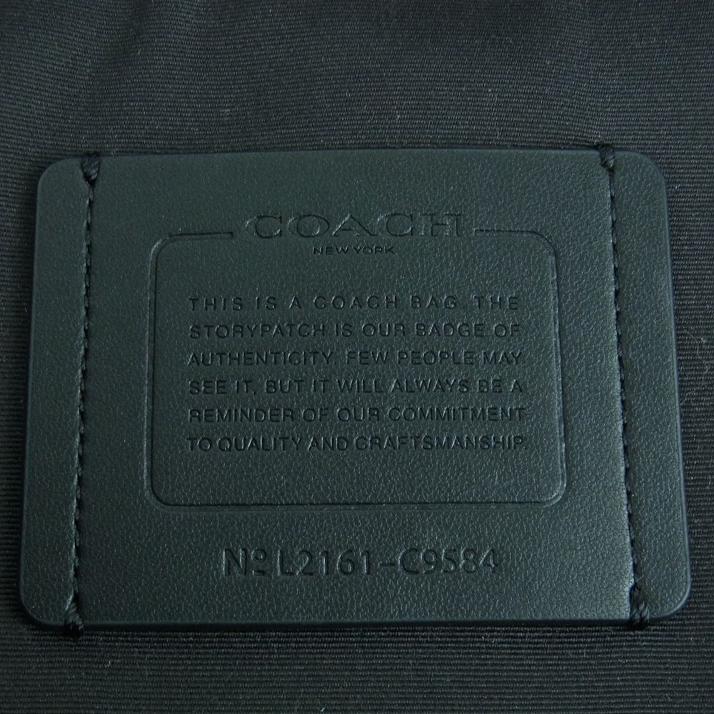 COACH コーチ C9584 グラハム コンバーチブル バックパック シグネチャー レザー リュック ブラック系【中古】