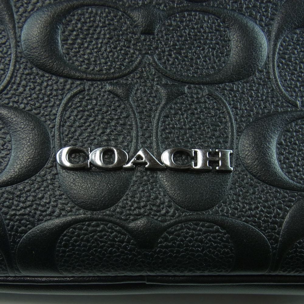 COACH コーチ C9584 グラハム コンバーチブル バックパック シグネチャー レザー リュック ブラック系【中古】