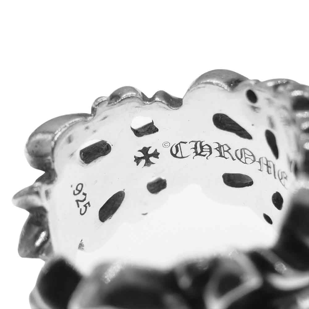 CHROME HEARTS クロムハーツ（原本有） ダブル フローラル クロス リング シルバー系【中古】