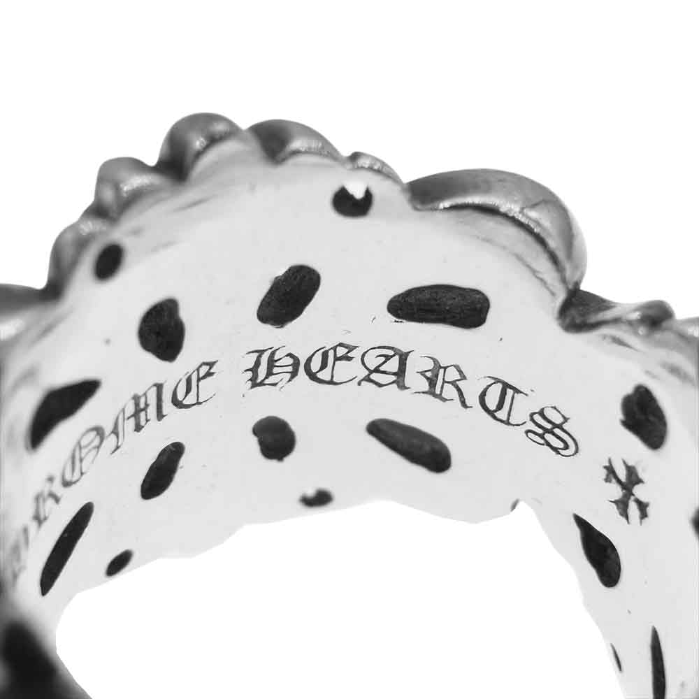 CHROME HEARTS クロムハーツ（原本有） ダブル フローラル クロス リング シルバー系【中古】