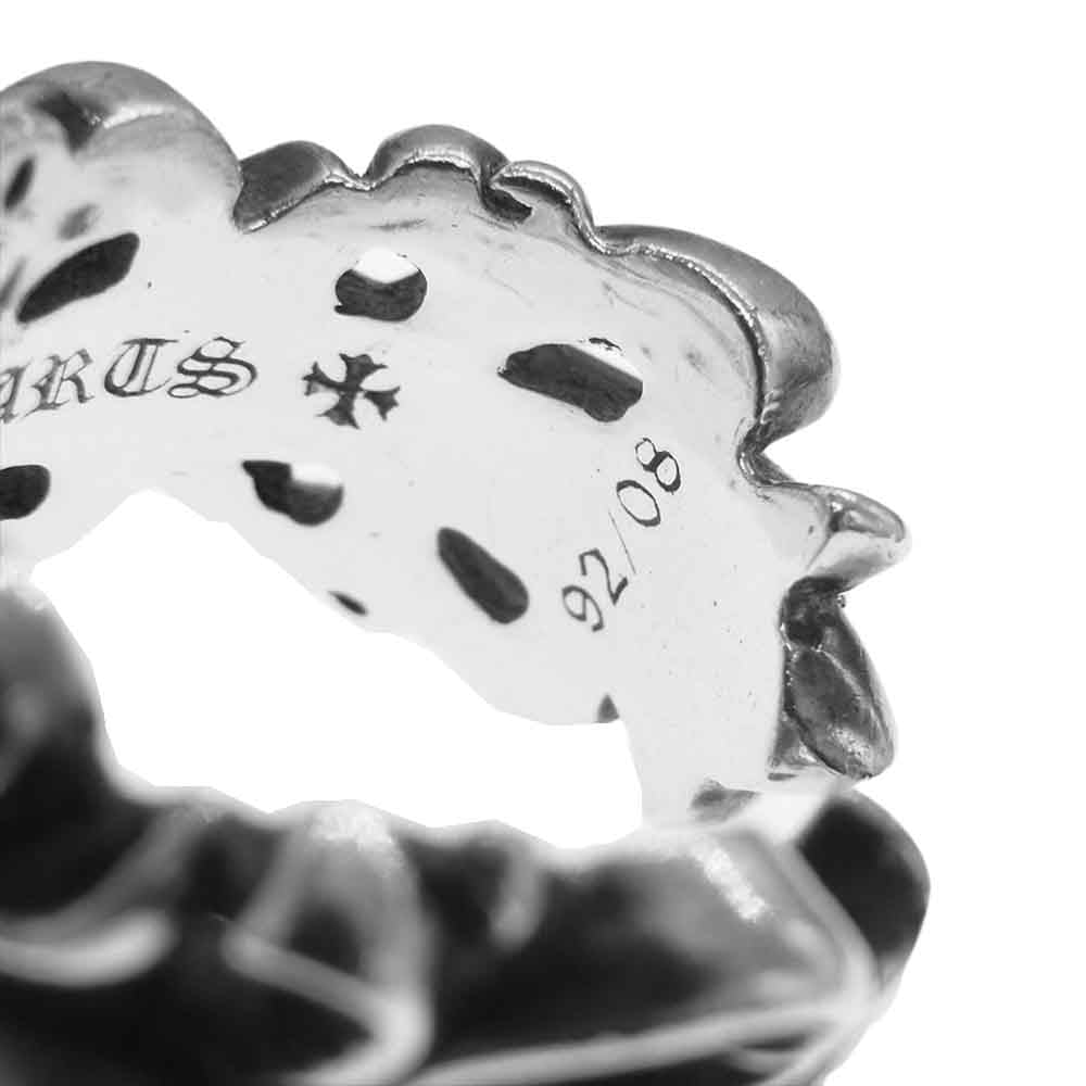 CHROME HEARTS クロムハーツ（原本有） ダブル フローラル クロス リング シルバー系【中古】