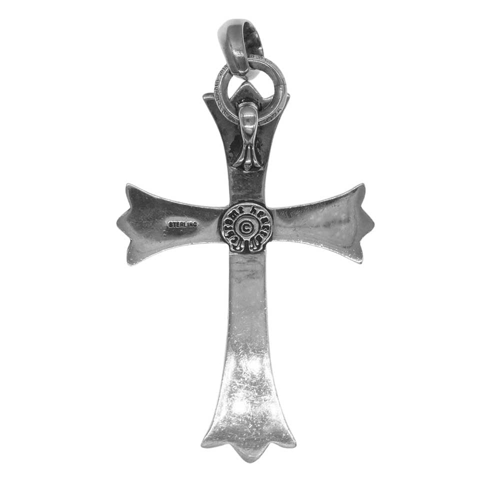 CHROME HEARTS クロムハーツ（原本無） ラージ CHクロス プレーン ベイル ペンダント  シルバー系【中古】