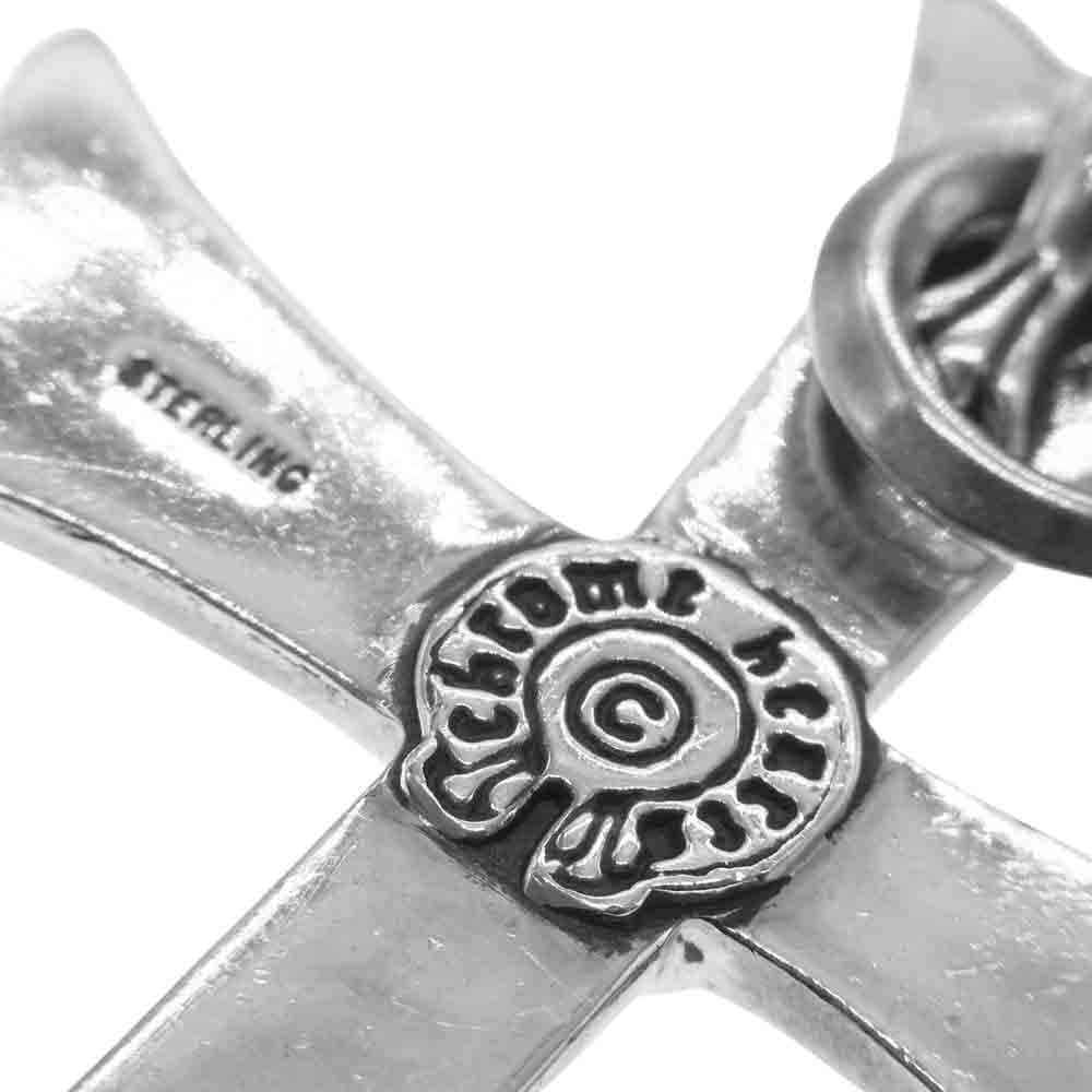 CHROME HEARTS クロムハーツ（原本無） ラージ CHクロス プレーン ベイル ペンダント  シルバー系【中古】