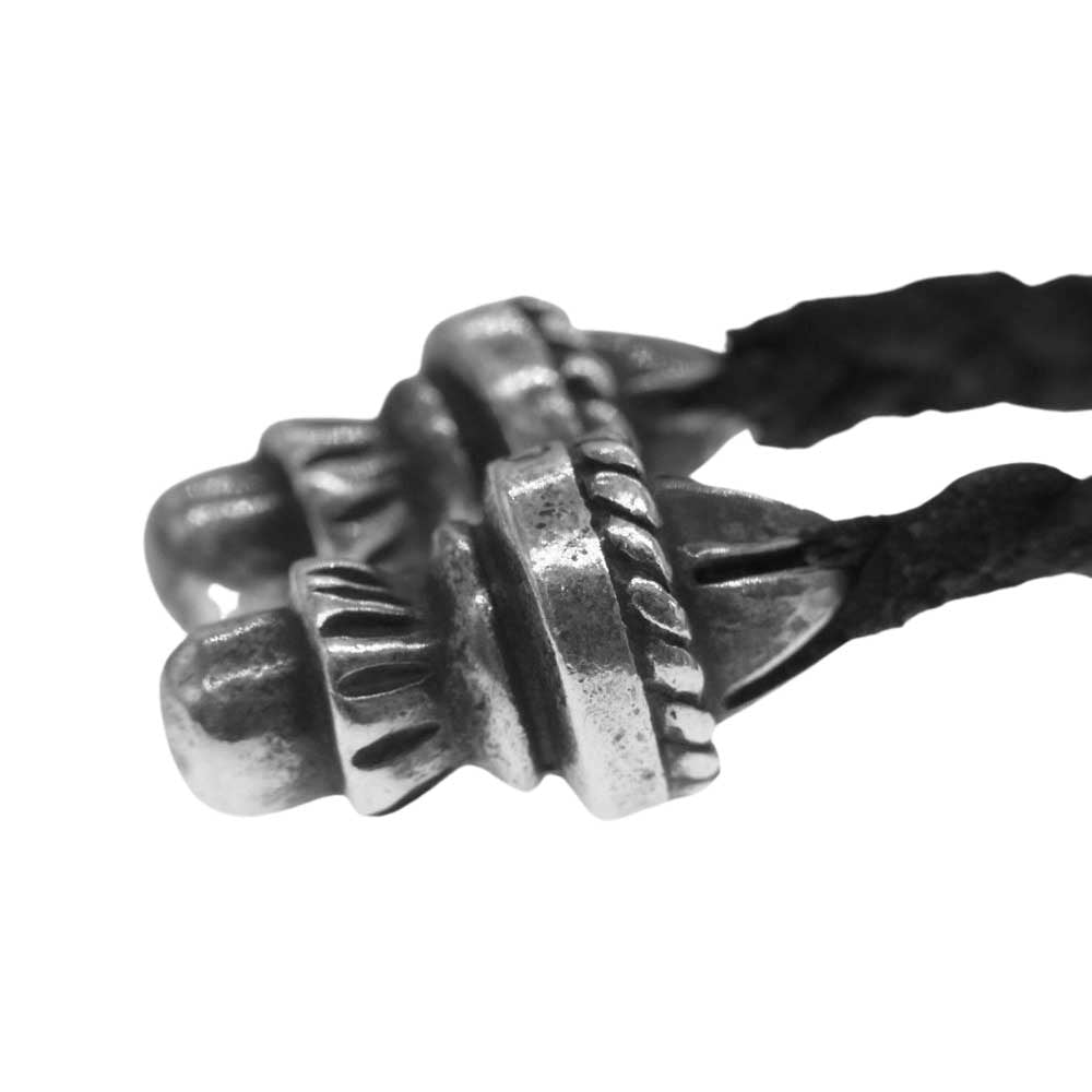 CHROME HEARTS クロムハーツ（原本無） ボロチップ レザーブレード ネックレス ブラック系【中古】