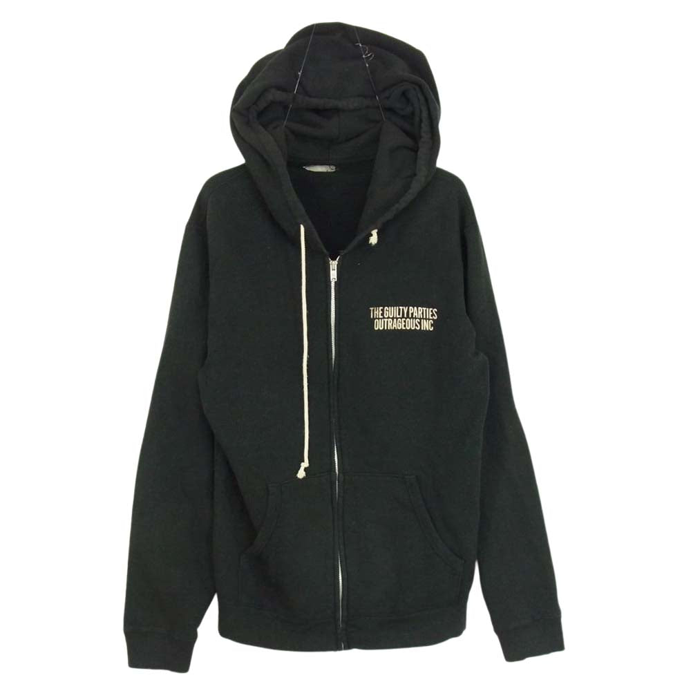 WACKO MARIA ワコマリア THE GUILTY PARTIES OUTRAGEOUS INC フルジップ パーカー ブラック系 L【中古】