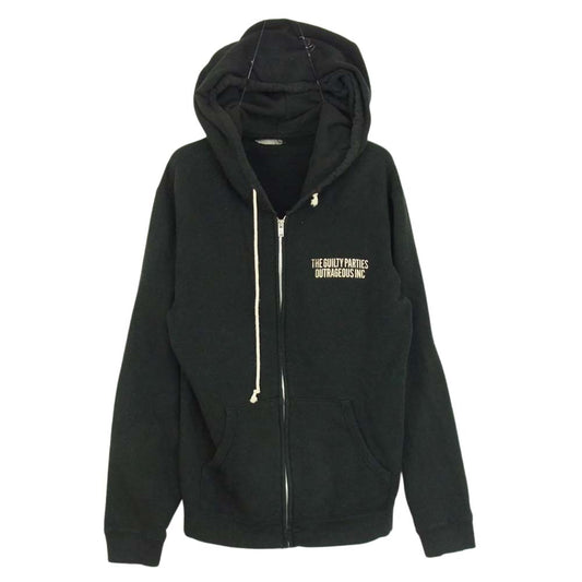 WACKO MARIA ワコマリア THE GUILTY PARTIES OUTRAGEOUS INC フルジップ パーカー ブラック系 L【中古】
