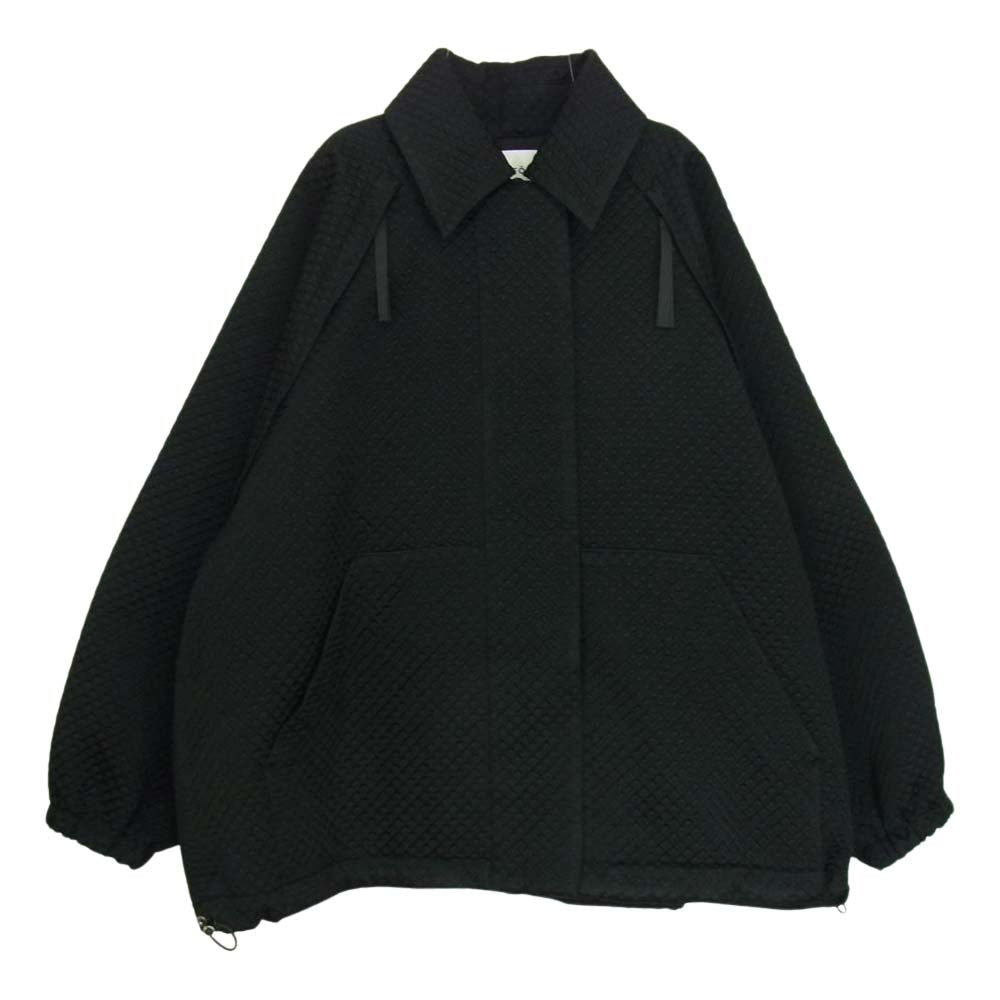 ENFOLD エンフォルド 300fa930-0610 BIG JACKET ジャガード ドロスト ビッグ ジャケット ブラック系 36【極上美品】【中古】