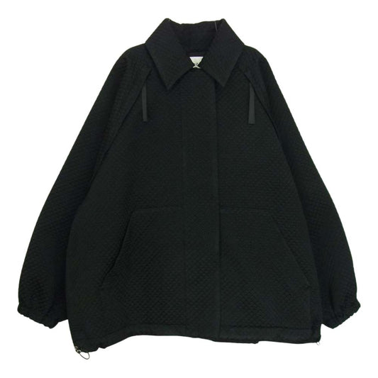 ENFOLD エンフォルド 300fa930-0610 BIG JACKET ジャガード ドロスト ビッグ ジャケット ブラック系 36【極上美品】【中古】