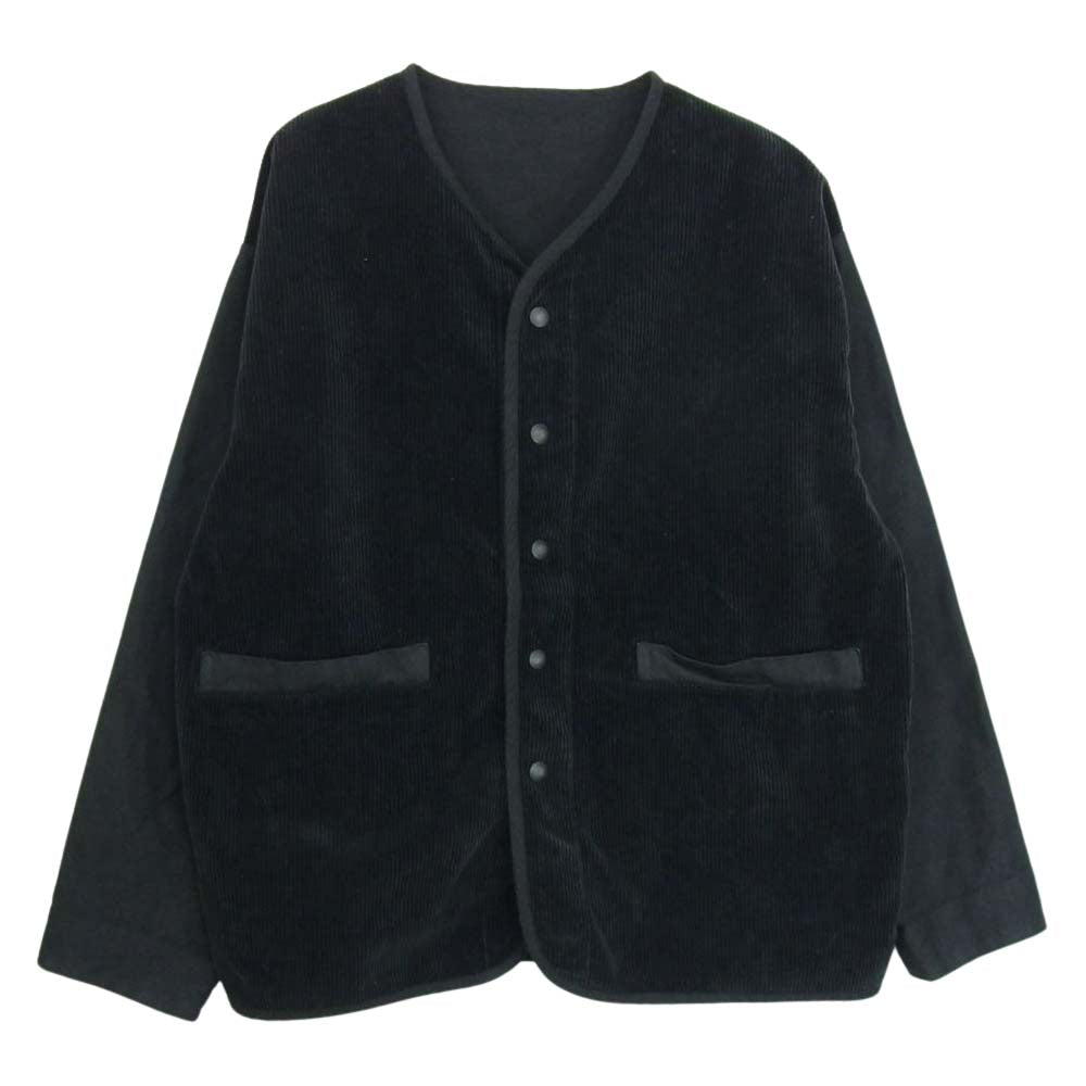 PORTER CLASSIC ポータークラシック 22AW CORDUROY MOLESKIN HYBRID CARDIGAN コーデュロイ モールスキン ハイブリッド カーディガン ブラック系 1【美品】【中古】