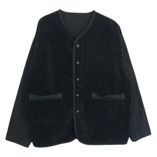PORTER CLASSIC ポータークラシック 22AW CORDUROY MOLESKIN HYBRID CARDIGAN コーデュロイ モールスキン ハイブリッド カーディガン ブラック系 1【美品】【中古】