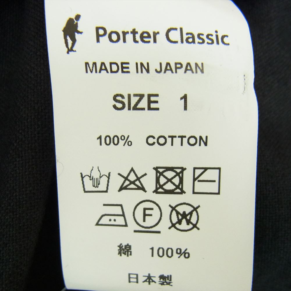 PORTER CLASSIC ポータークラシック 22AW CORDUROY MOLESKIN HYBRID CARDIGAN コーデュロイ モールスキン ハイブリッド カーディガン ブラック系 1【美品】【中古】