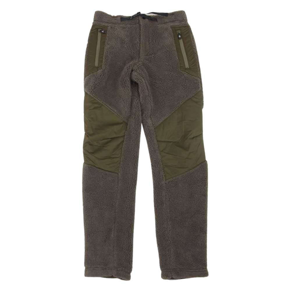 1piu1uguale3 ウノピュウノウグァーレトレ GRP002 POE114 GOLF ゴルフ ロゴプリント ボアフリース パンツ カーキ系 4【中古】