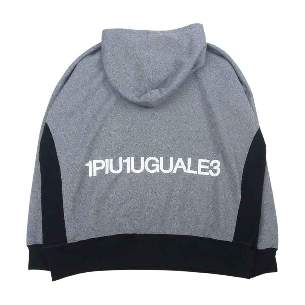1piu1uguale3 ウノピュウノウグァーレトレ 20AW MRB480 PCT023 バックロゴ プルオーバー フーディ パーカー グレー系 3【中古】