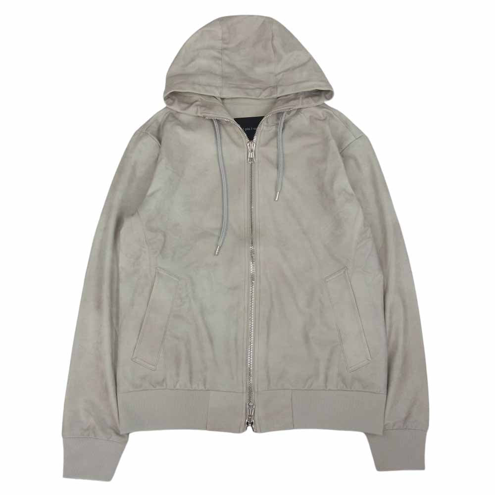 1piu1uguale3 ウノピュウノウグァーレトレ 20AW MRB469 NYU034 SPORTS HIGH NECK PARKA スポーツ ハイネック バックロゴ フルジップ パーカ グレー系 3【中古】
