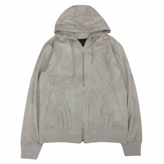 1piu1uguale3 ウノピュウノウグァーレトレ 20AW MRB469 NYU034 SPORTS HIGH NECK PARKA スポーツ ハイネック バックロゴ フルジップ パーカ グレー系 3【中古】
