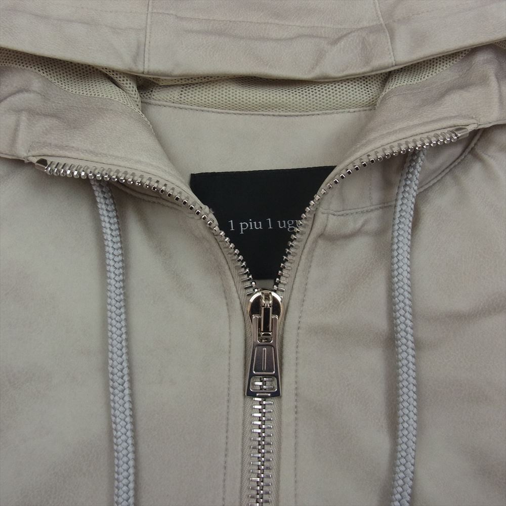 1piu1uguale3 ウノピュウノウグァーレトレ 20AW MRB469 NYU034 SPORTS HIGH NECK PARKA スポーツ ハイネック バックロゴ フルジップ パーカ グレー系 3【中古】