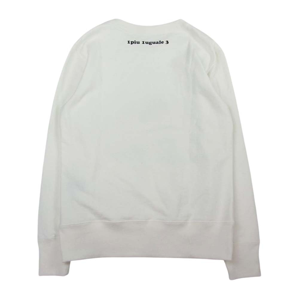1piu1uguale3 ウノピュウノウグァーレトレ MRB485 COT315 x PEANUTS PULLOVER CREW NECK ピーナッツ スヌーピー プリント スパンコール プルオーバー クルーネック スウェット ホワイト ホワイト系 4【中古】