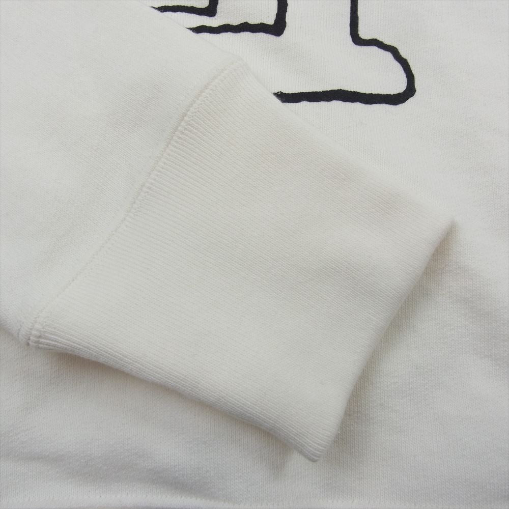 1piu1uguale3 ウノピュウノウグァーレトレ MRB485 COT315 x PEANUTS PULLOVER CREW NECK ピーナッツ スヌーピー プリント スパンコール プルオーバー クルーネック スウェット ホワイト ホワイト系 4【中古】