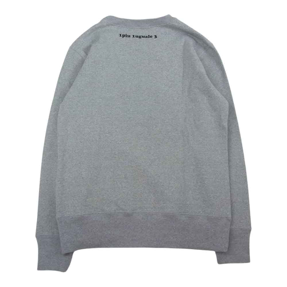 1piu1uguale3 ウノピュウノウグァーレトレ MRB485 COT315 x PEANUTS PULLOVER CREW NECK ピーナッツ スヌーピー プリント スパンコール プルオーバー クルーネック スウェット グレー グレー系 5【中古】