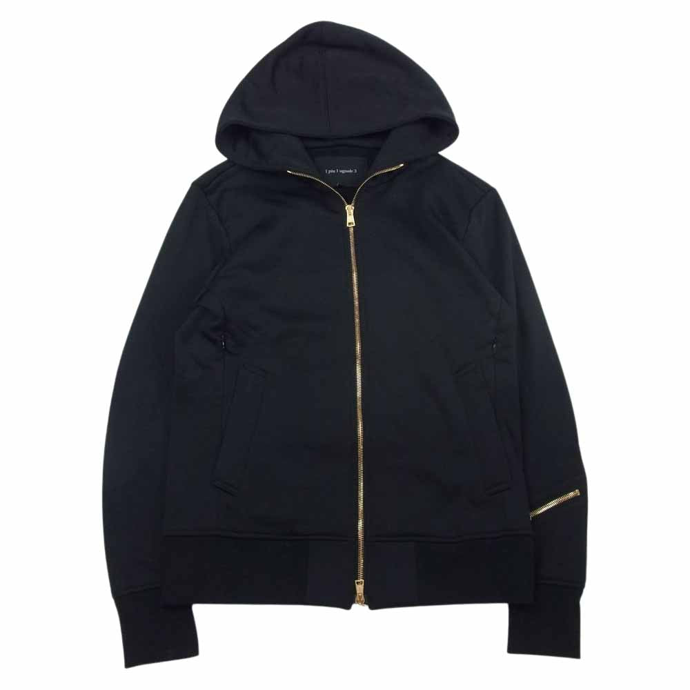 1piu1uguale3 ウノピュウノウグァーレトレ 21SS MRB534 CTP088 BR SPECIAL TRAVEL SWEAT RAINMAKER 8POCKET PARKA BR別注 バックロゴ フルジップ パーカー ブラック系 4【中古】