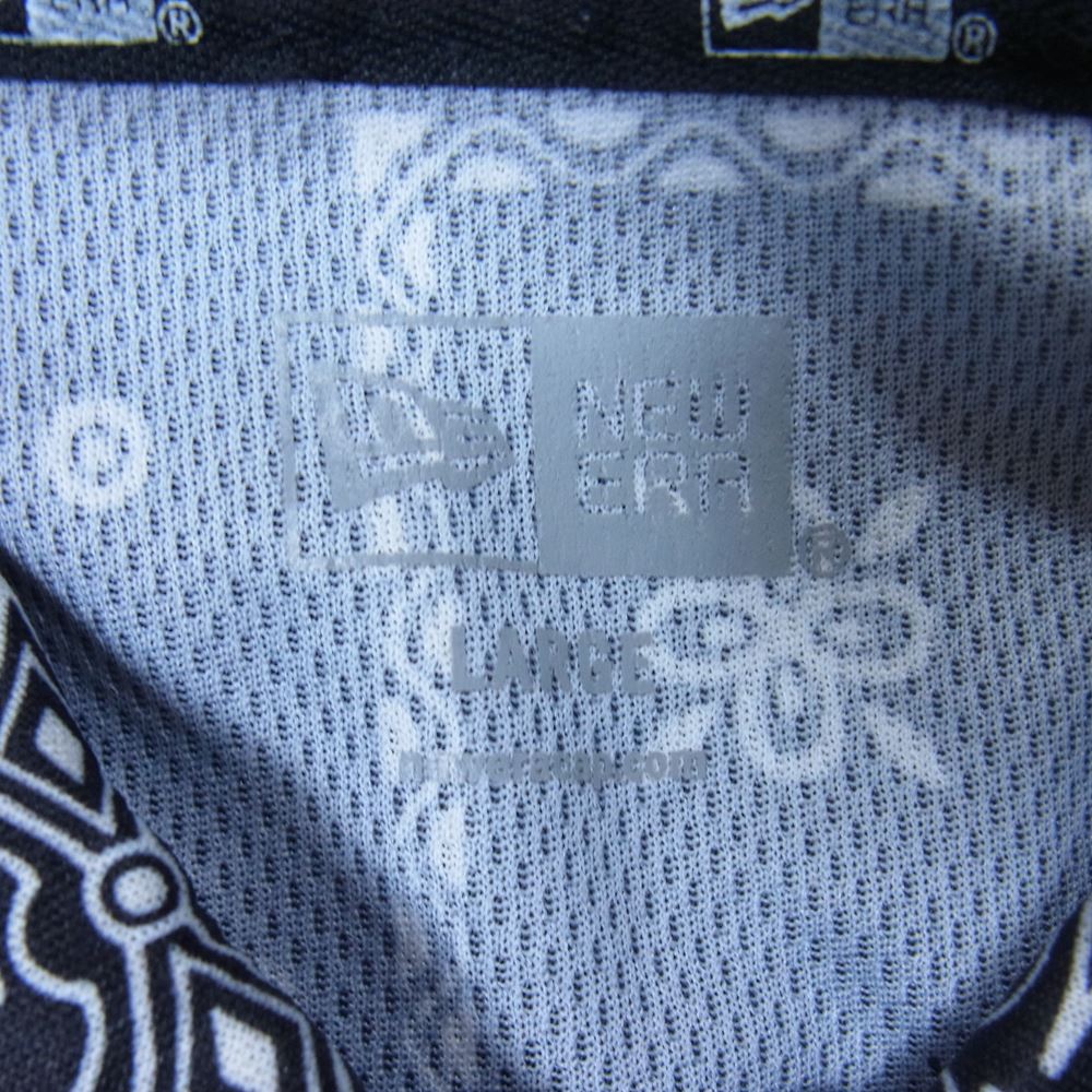 F.C.R.B. エフシーアールビー 22SS × NEW ERA ニューエラ BANDANA POLO SHIRT バンダナ柄 ポロシャツ 半袖 ブラック系 L【中古】