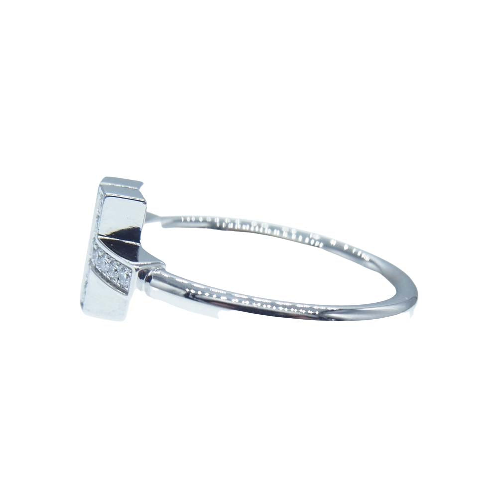 TIFFANY&Co. ティファニー 【新品仕上げ済】 K18WG 750 ダイヤ ターコイズ ワイヤー リング シルバー系【極上美品】【中古】