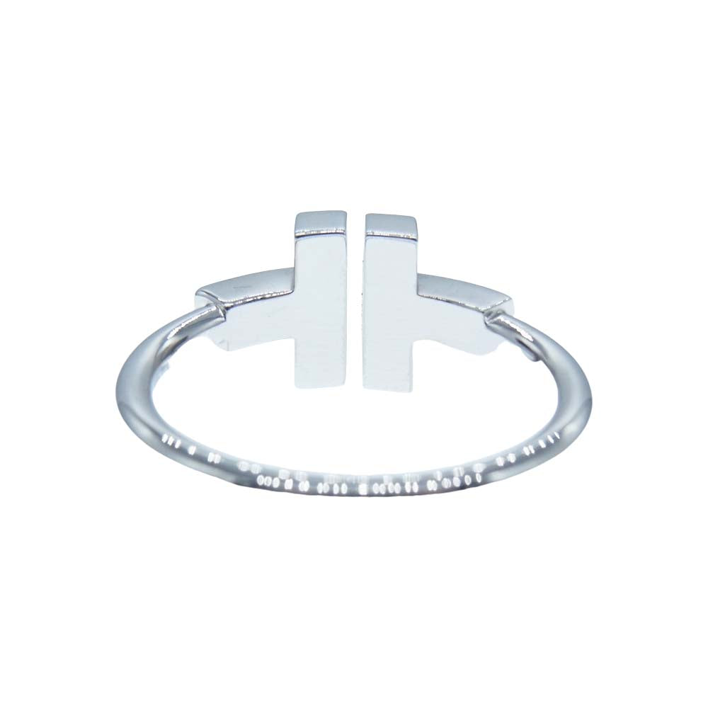 TIFFANY&Co. ティファニー 【新品仕上げ済】 K18WG 750 ダイヤ ターコイズ ワイヤー リング シルバー系【極上美品】【中古】
