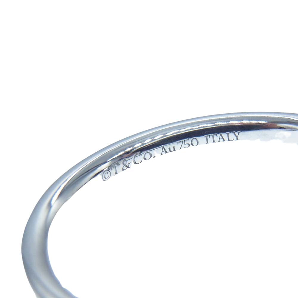 TIFFANY&Co. ティファニー 【新品仕上げ済】 K18WG 750 ダイヤ ターコイズ ワイヤー リング シルバー系【極上美品】【中古】