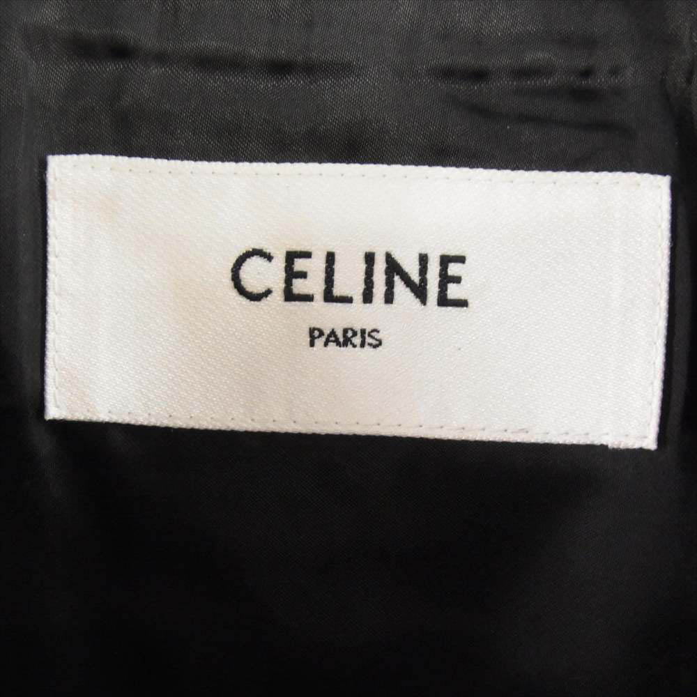 CELINE セリーヌ 2E525968H LVMH 国内正規品 ラムスキン ルーズブルゾン ブラック系【美品】【中古】
