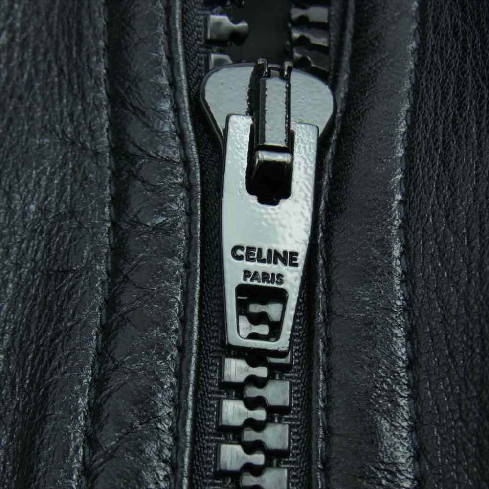 CELINE セリーヌ 2E525968H LVMH 国内正規品 ラムスキン ルーズブルゾン ブラック系【美品】【中古】