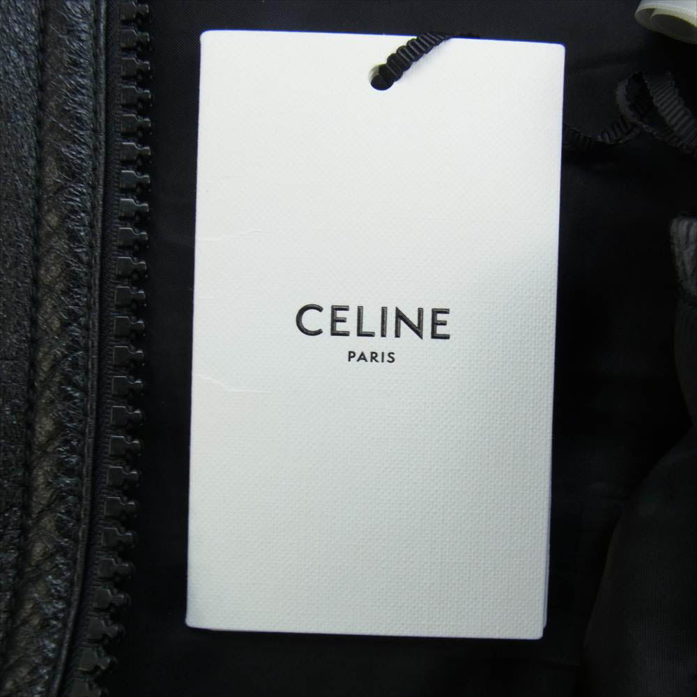 CELINE セリーヌ 2E525968H LVMH 国内正規品 ラムスキン ルーズブルゾン ブラック系【美品】【中古】