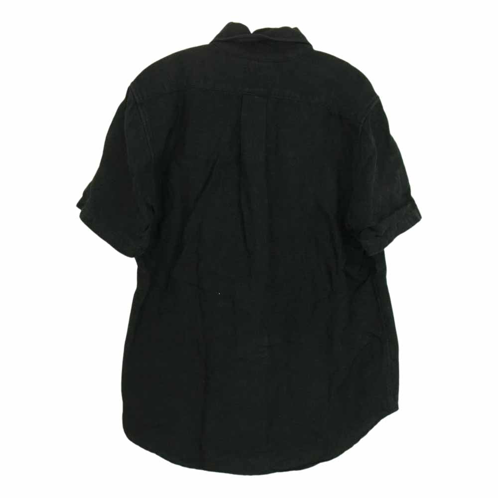 nanamica ナナミカ SUGS559 linen shirt リネン シャツ 半袖 ブラック系 S【中古】