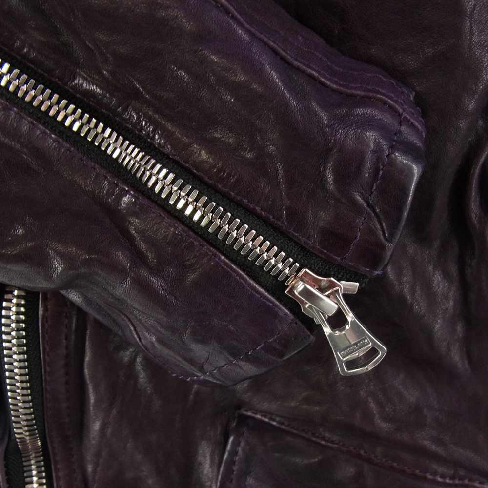ISAMUKATAYAMA BACKLASH イサムカタヤマバックラッシュ 1773-07 JAPAN SHOULDER GARMENT-DYED DOUBLE RIDERS ジャパンショルダー 製品染め ダブルライダース ジャケット パープル系 S【極上美品】【中古】