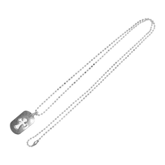 CHROME HEARTS クロムハーツ（原本有） カットアウト クロス スモール ドッグタグ ネックレス シルバー系【中古】