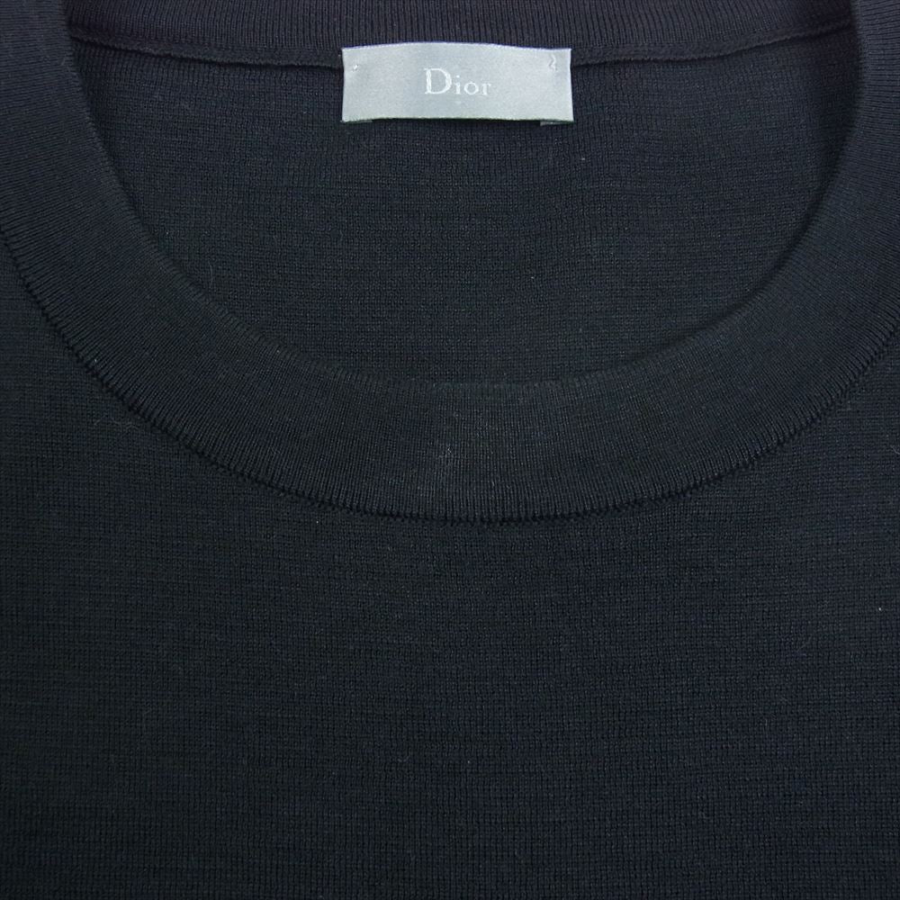 Dior ディオール HOMME オム 18SS 863M657IT313 ATELIER アトリエ ロゴプリント クルーネック 長袖 ニット スウェット ブラック系 L【中古】