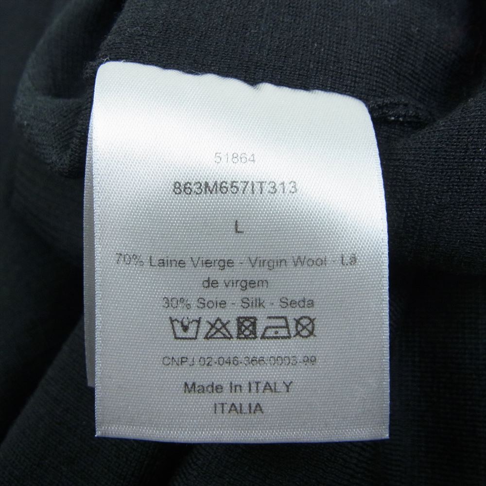 Dior ディオール HOMME オム 18SS 863M657IT313 ATELIER アトリエ ロゴプリント クルーネック 長袖 ニット スウェット ブラック系 L【中古】