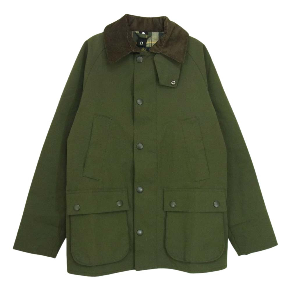 Barbour バブアー 21AW MCA0784SG51 BEDALE SL 2LAYER ビデイル スリム フィット 2レイヤー ノンオイル クロス ジャケット カーキ系 34【美品】【中古】